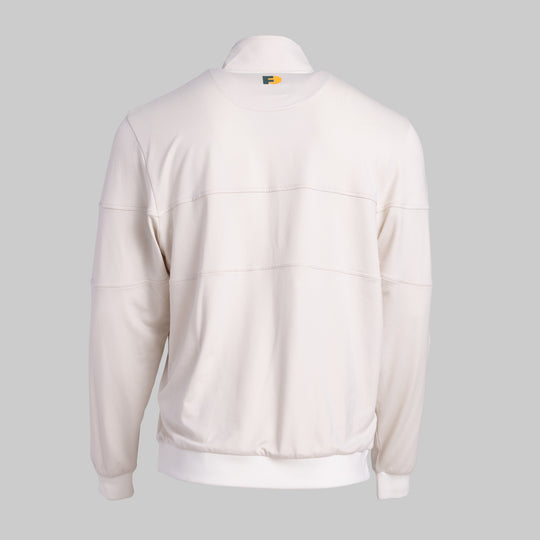 French Terry Quarter Zip - Bone White