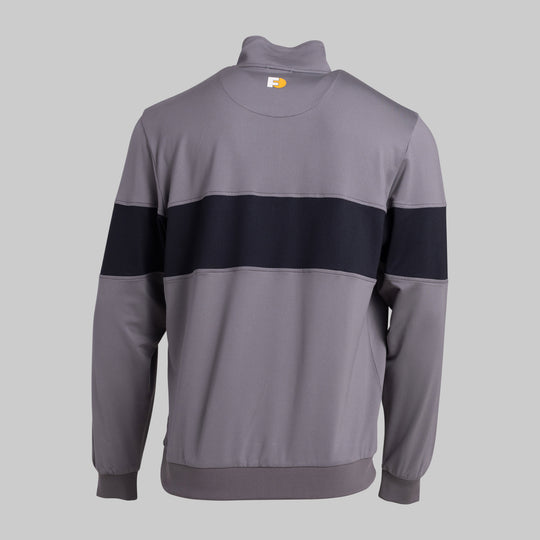 French Terry Quarter Zip - Brushed Nickel/Jet Black