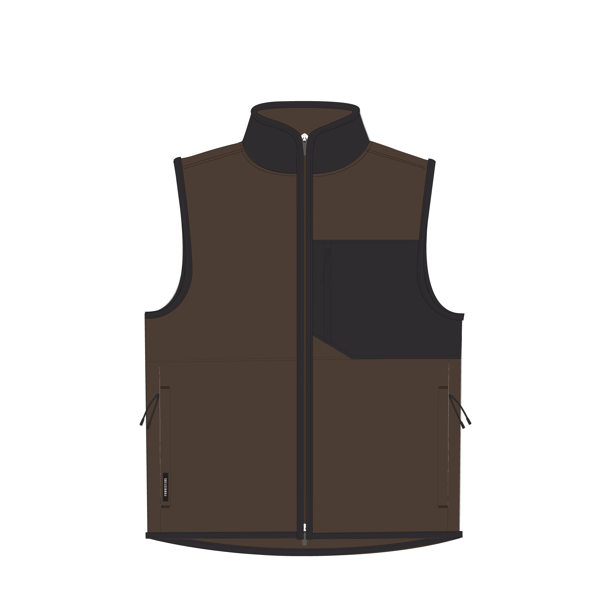 Fleece Vest - Timber Brown/Jet Black